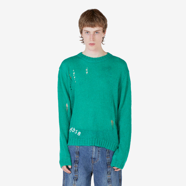 Andersson Bell Blue/yellow crew-neck sweater