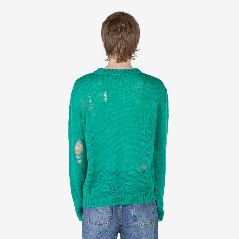 ADSB Kid Mohair Crewneck Sweater Green