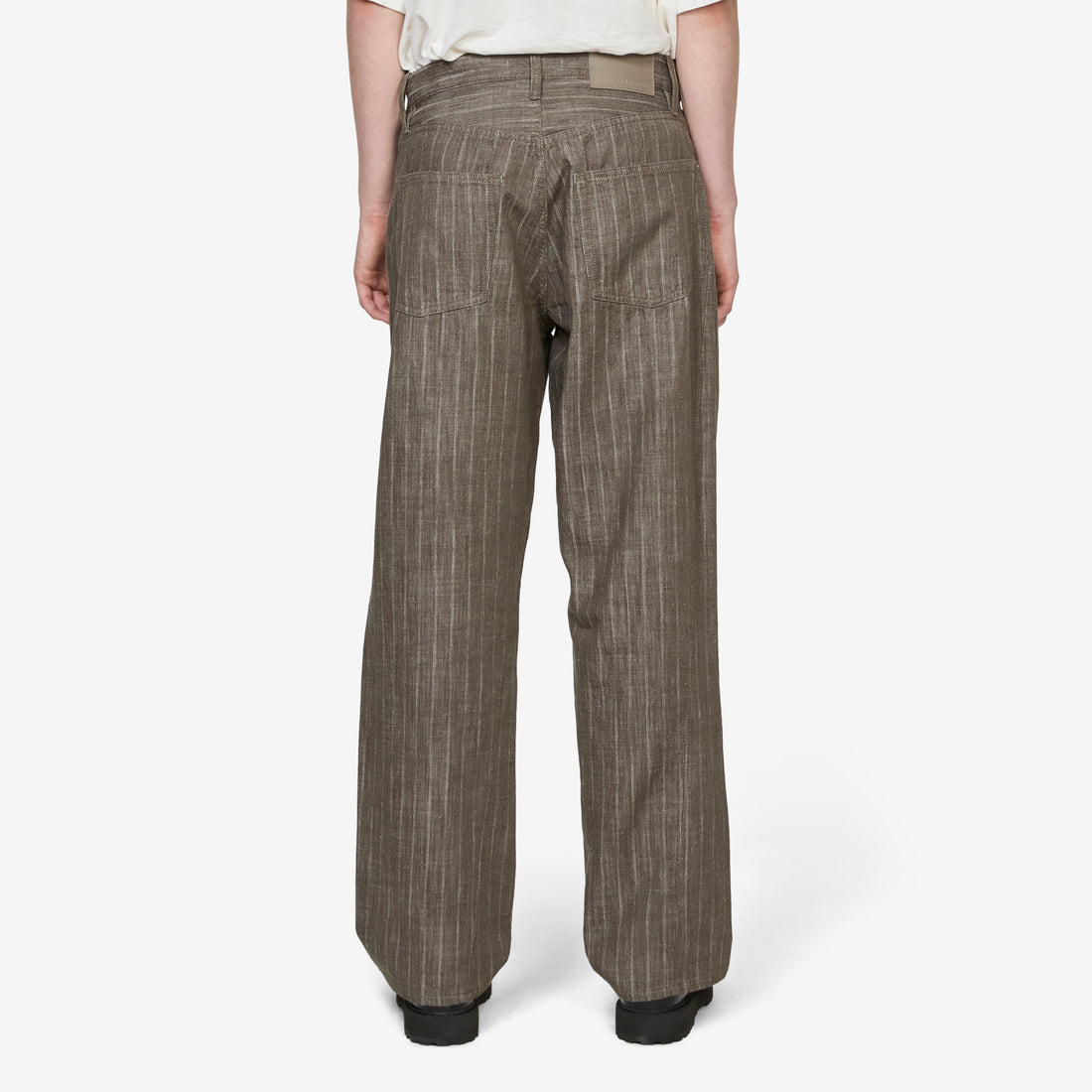 Wide Twist Jeans Stripe Khaki Pants