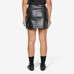 Pleather Mini Skirt Black