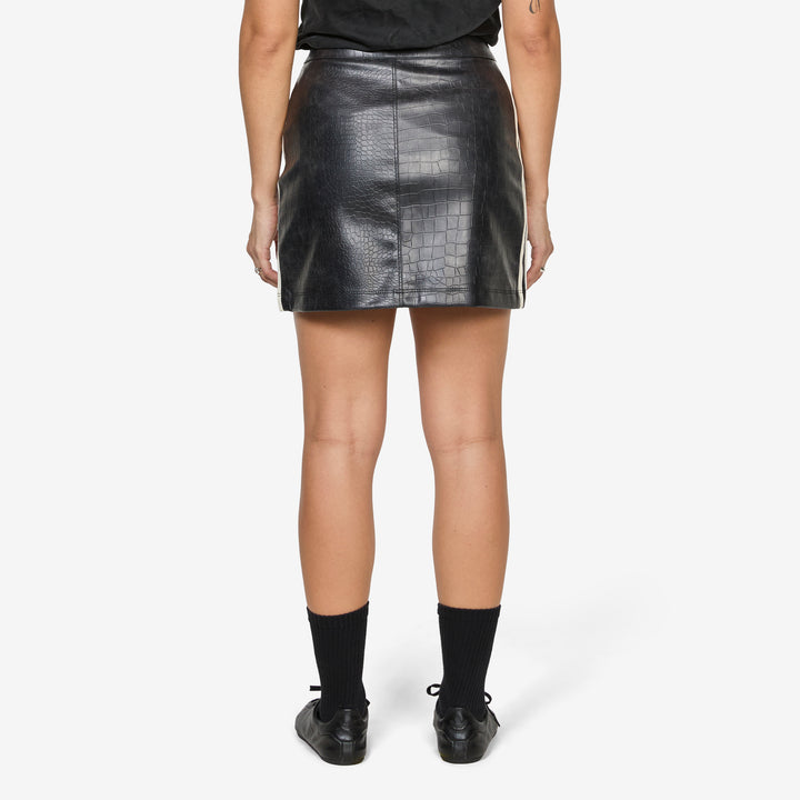 Pleather Mini Skirt Black