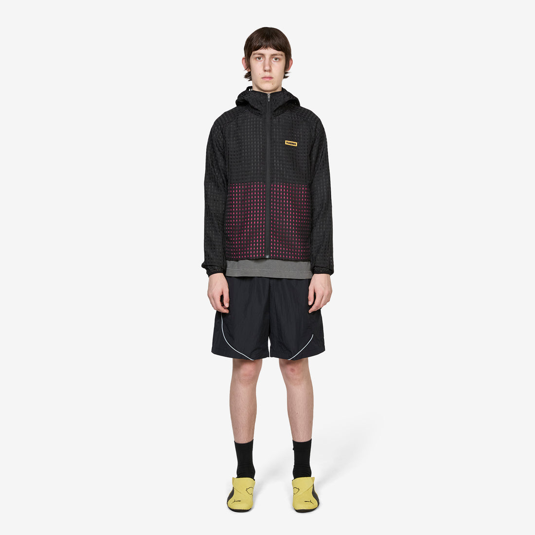 System Plaid Hooded Jacket Black Jumpers