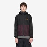 System Plaid Hooded Jacket Black