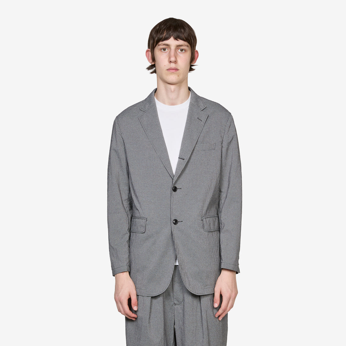 3B Anywhere(wear) Jacket Seersucker Plaid Black | Grey Jackets