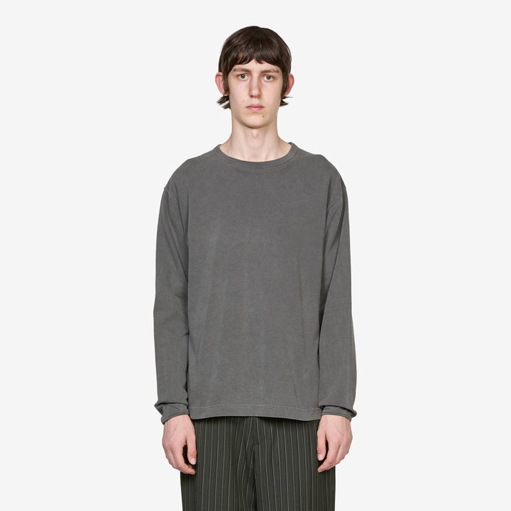 Heavy Jersey Longsleeve Faded Black Front