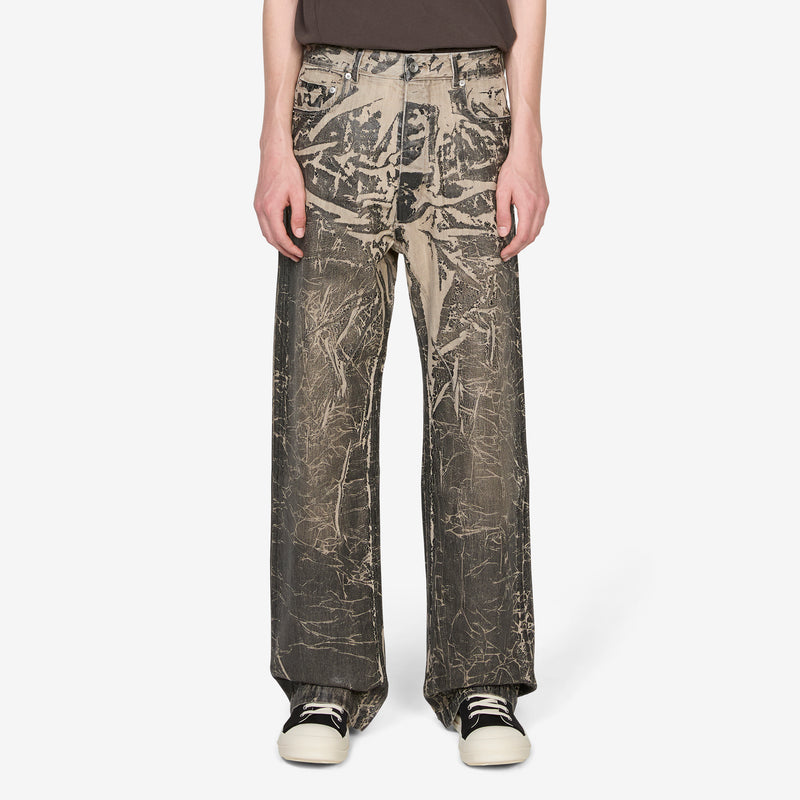Geth Jeans 13oz Black Washed Foil Denim Pants