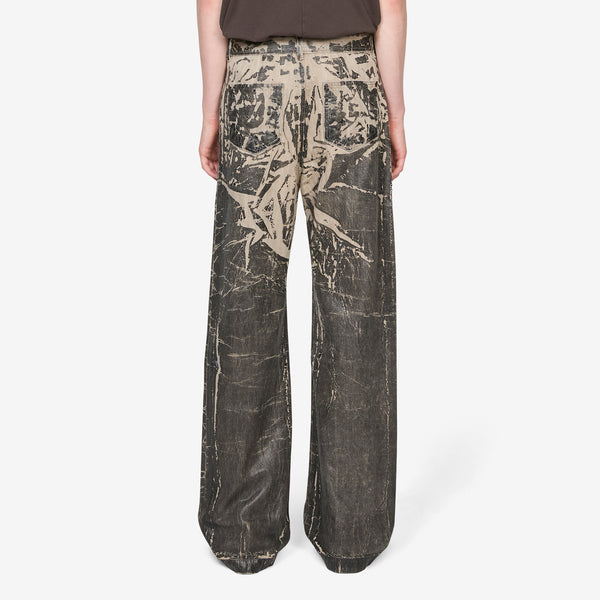 Geth Jeans 13oz Black Washed Foil Denim Pants