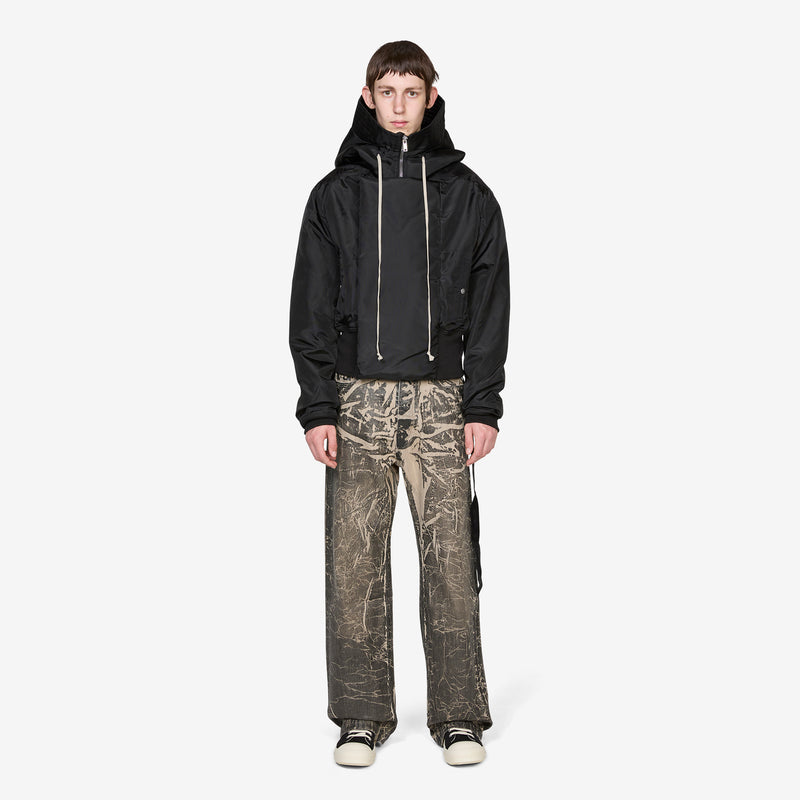 Cropped Alice Parka Black Nylon Canvas Jackets