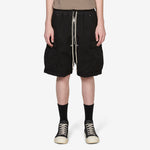 Cargobela Shorts Black Cotton Canvas