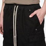 Cargobela Shorts Black Cotton Canvas