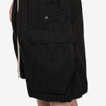 Cargobela Shorts Black Cotton Canvas