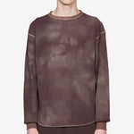 Conan Uneven Dyed Waffle Crew Dark Brown