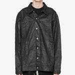Jumbo Worker Jacket Black 8oz Deep Black Denim
