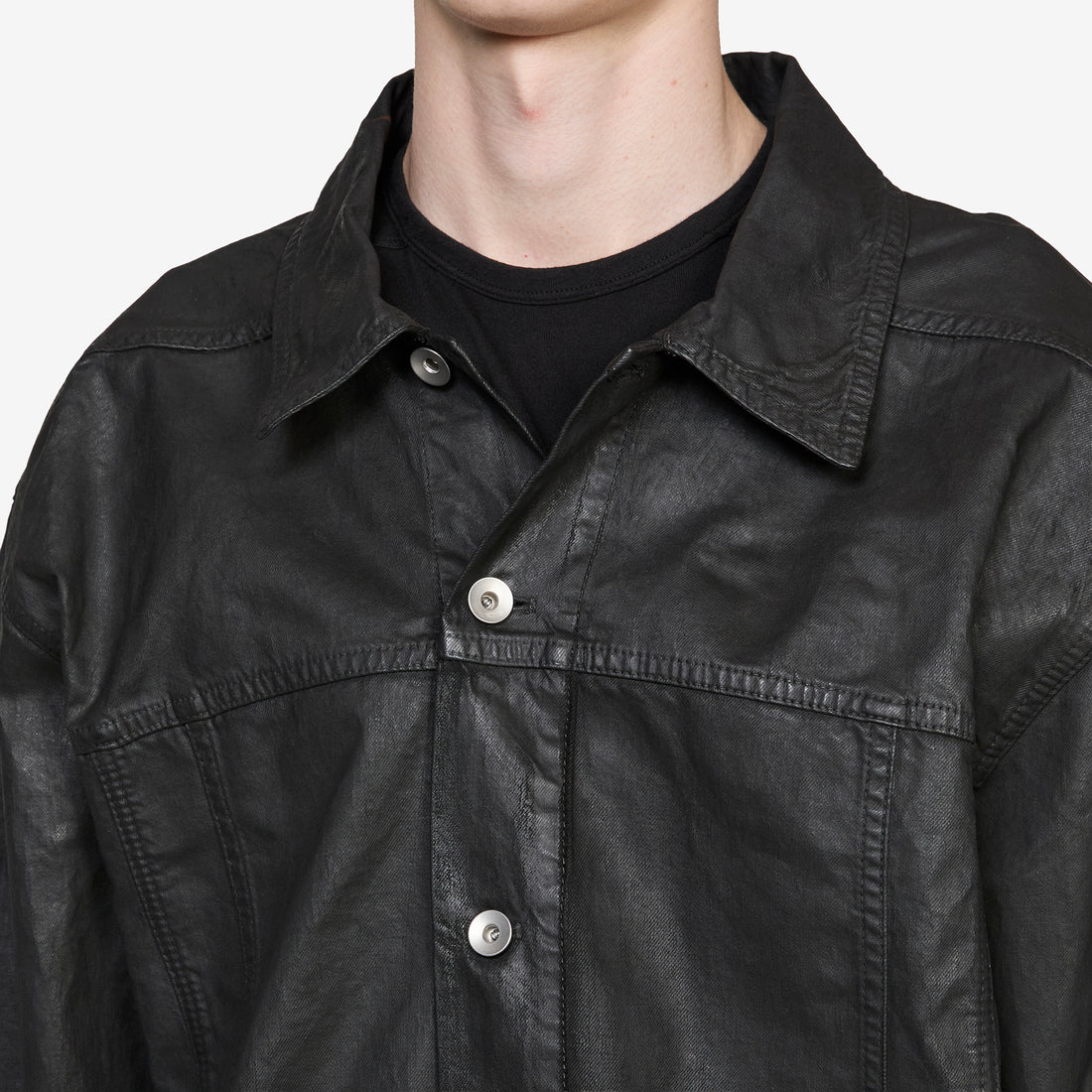 Jumbo Worker Jacket Black 8oz Deep Black Denim Jackets