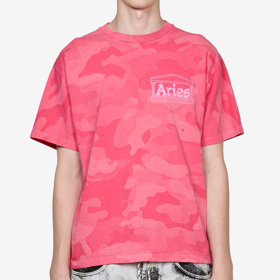 Aged Camo T-Shirt Pink Tees
