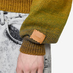 Space Dye Temple Knit Zip Thru Hoodie Green