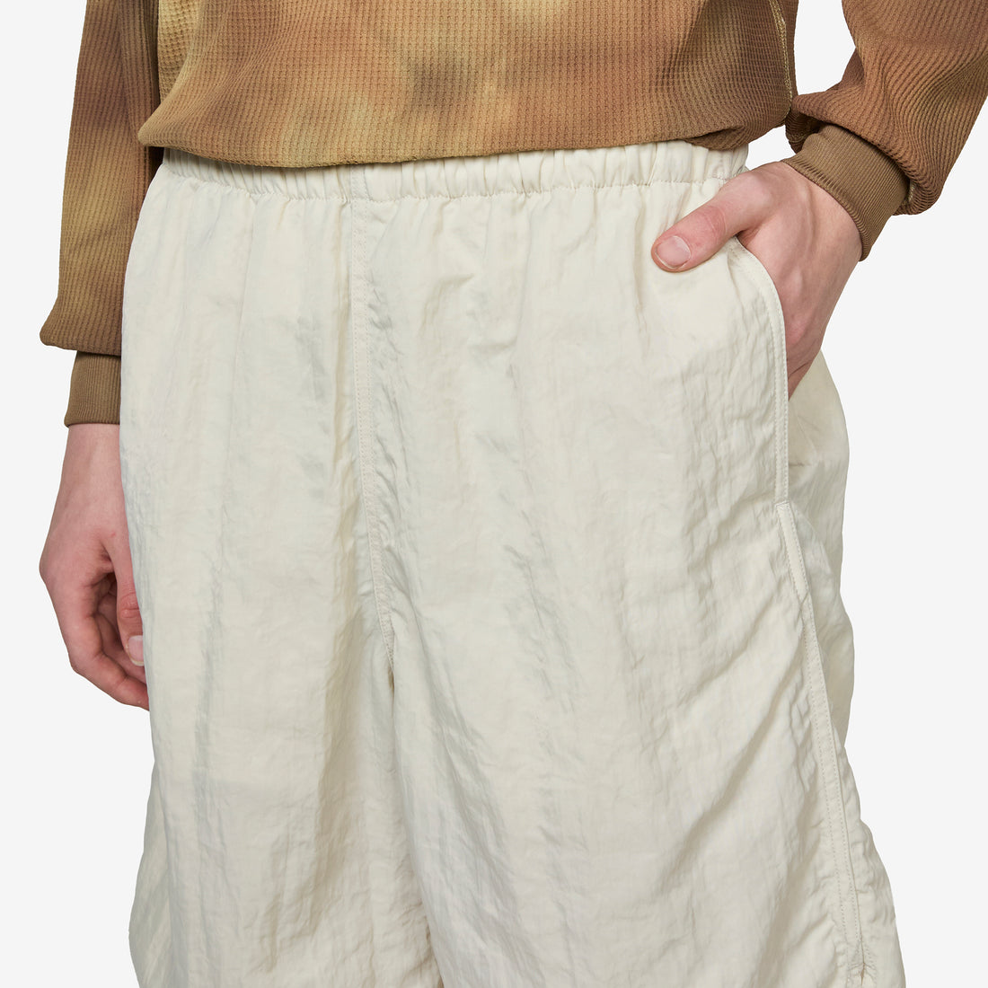MIL Athletic Shorts Nylon Sateen Off White Tees