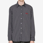 Grunge Stripe Longsleeve Shirt Grey