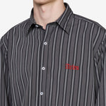 Grunge Stripe Longsleeve Shirt Grey