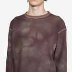 Conan Uneven Dyed Waffle Crew Dark Brown