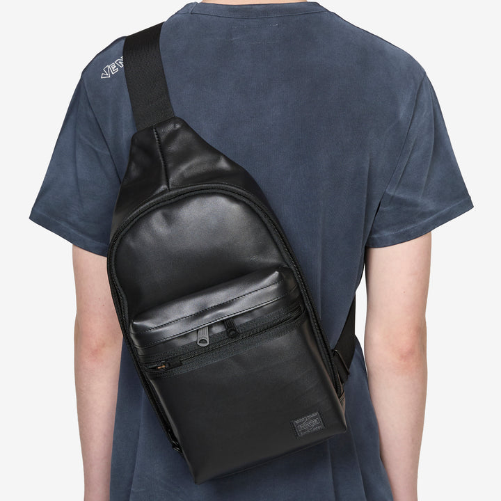 Aloof Sling Shoulder Bag Black Front