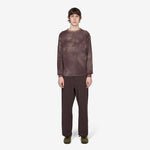 Conan Uneven Dyed Waffle Crew Dark Brown