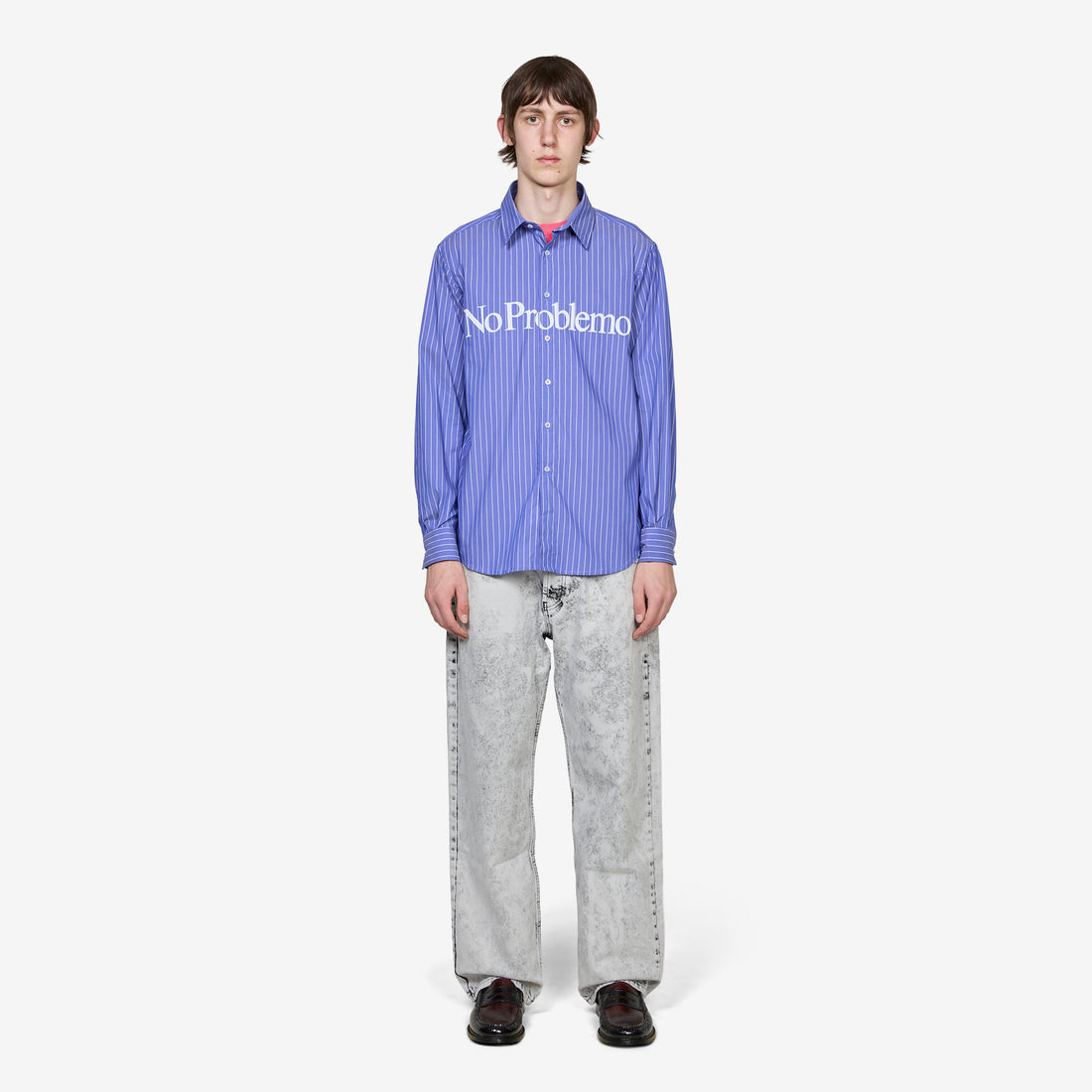 No Problemo Longsleeve Poplin Shirt Navy Shirts
