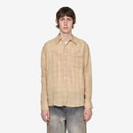Above Shirt Vacay Check Gauze Linen