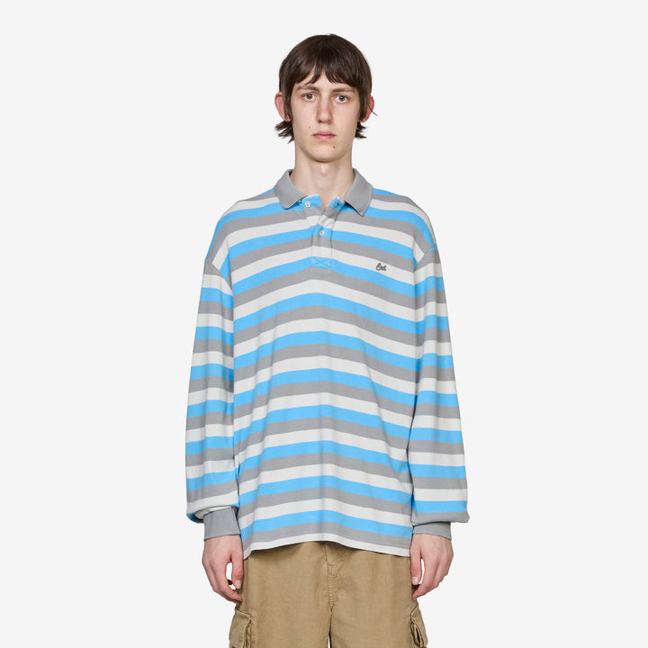 Striped Longsleeve Polo Stripe 2 Front