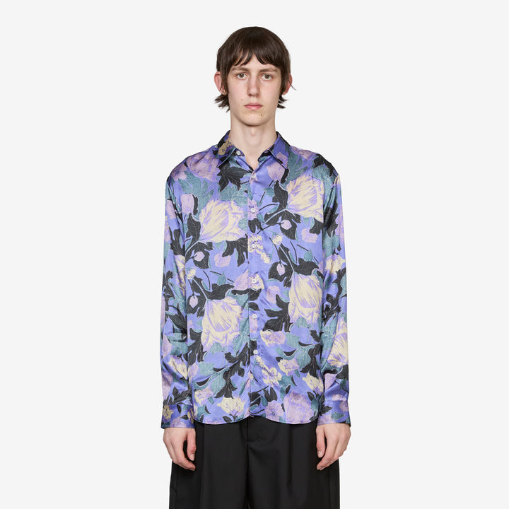 Flowers Shirt Purple Front