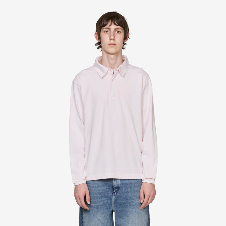 Heavy Jersey Rugby Polo Pink Front