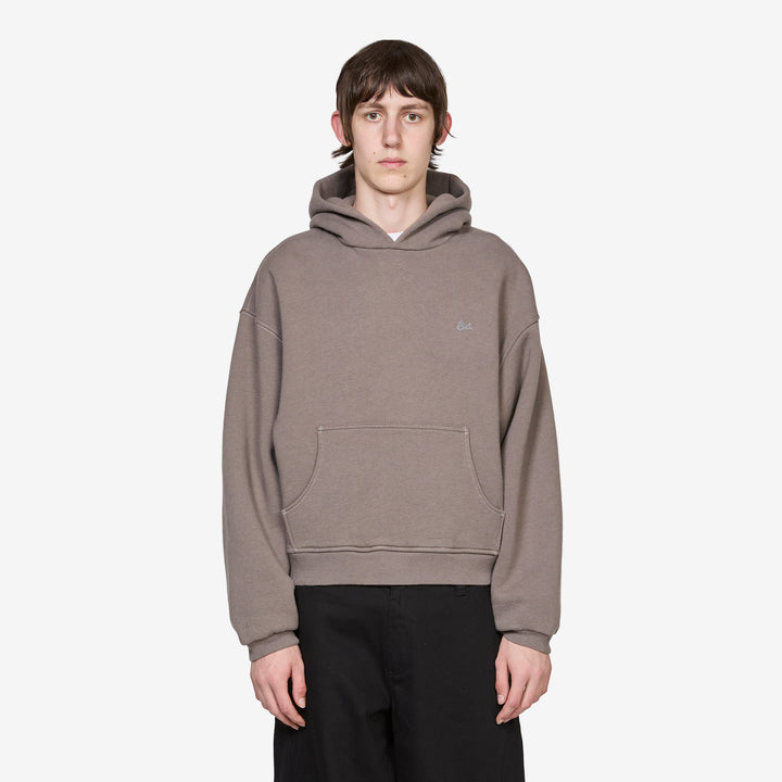 Heathered Hoodie Taupe Front