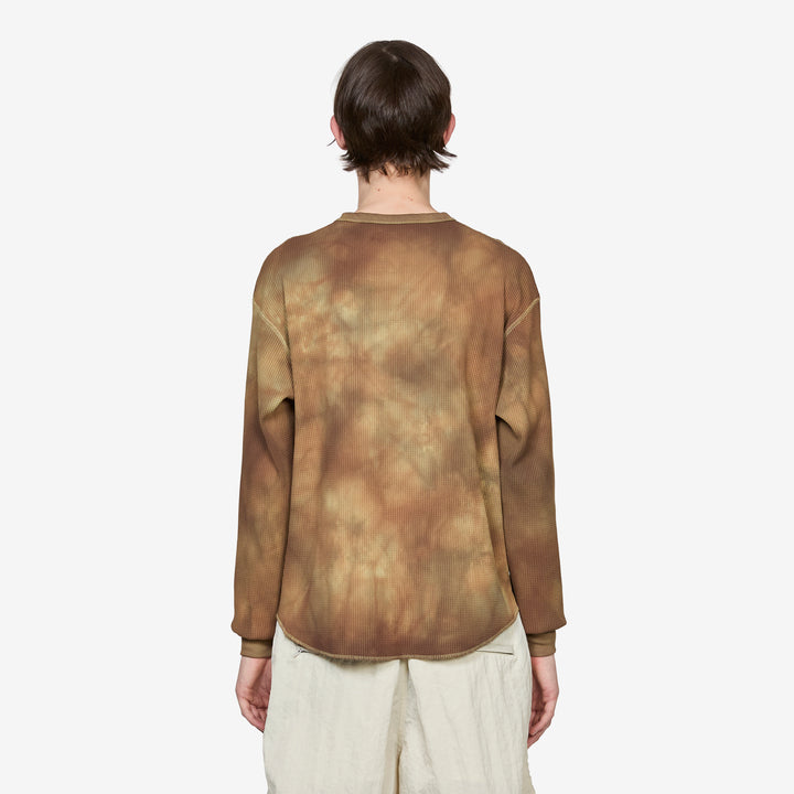 Conan Uneven Dyed Waffle Crew Olive