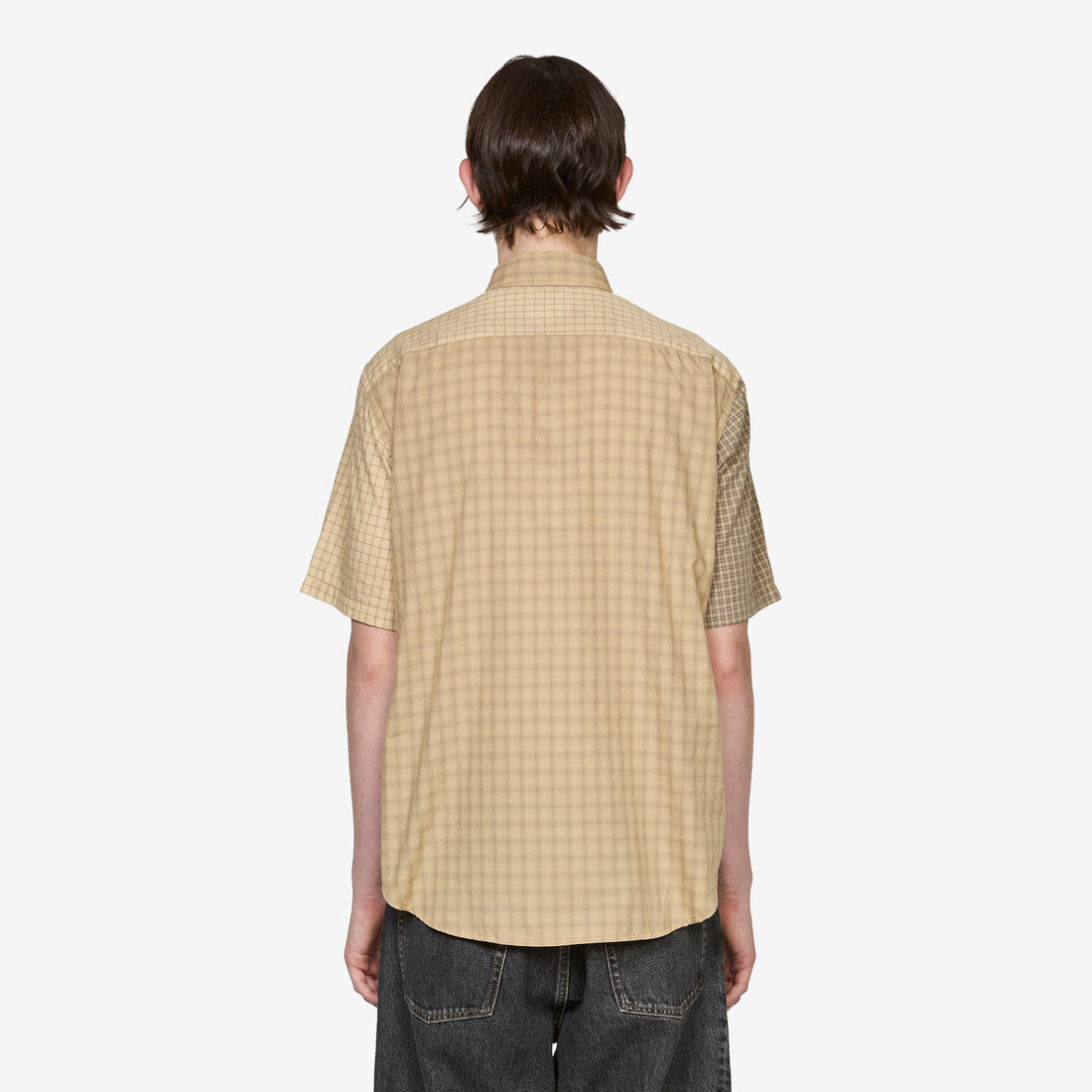 Patchwork Shirt Beige Shirts