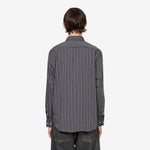 Grunge Stripe Longsleeve Shirt Grey