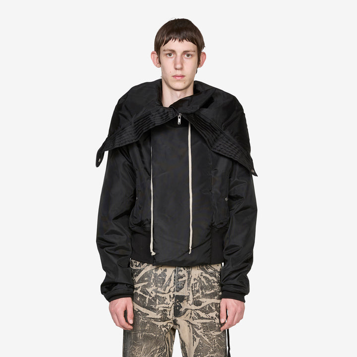 Cropped Alice Parka Black Nylon Canvas