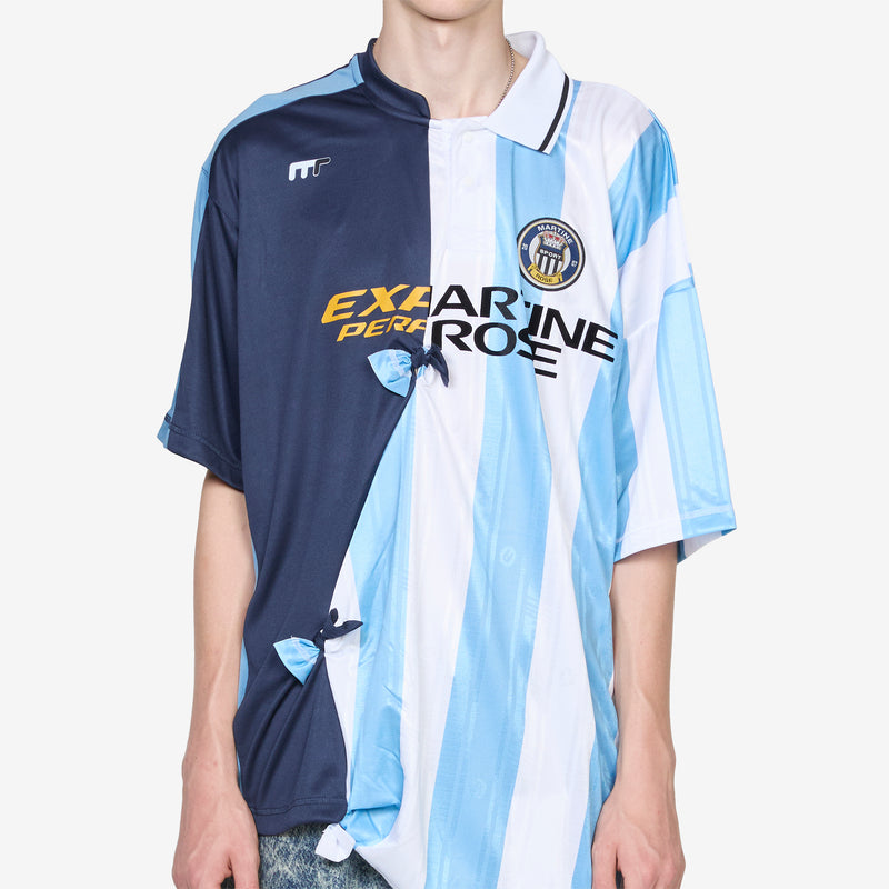 Collage Football Top Blue Tees