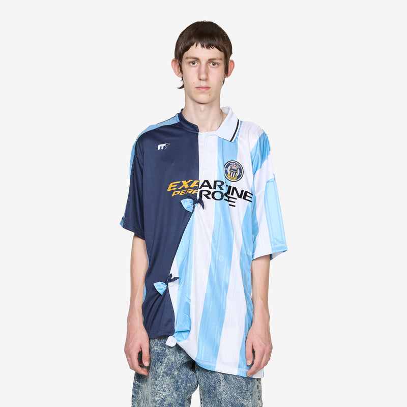 Collage Football Top Blue Tees