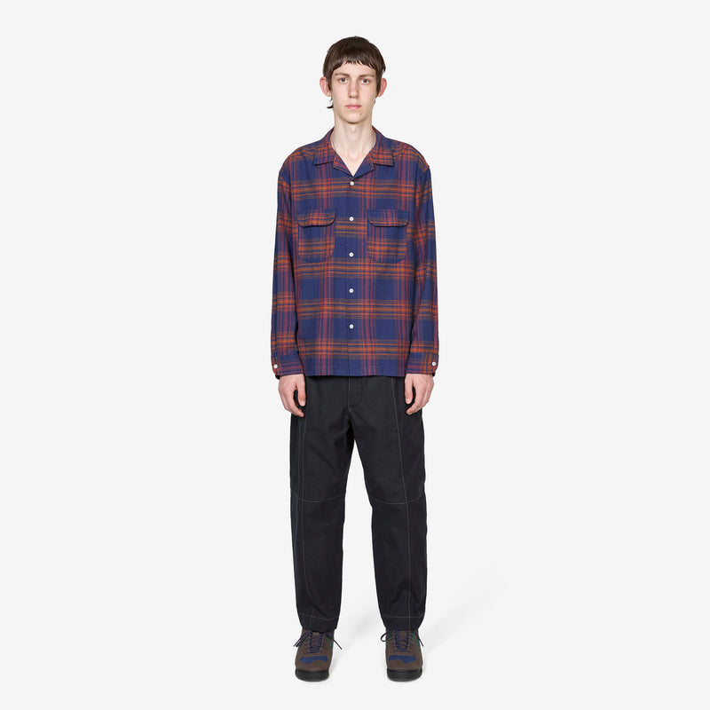 Vincent Nep Herringbone Plaid Shirt Red Shirts