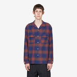 Vincent Nep Herringbone Plaid Shirt Red