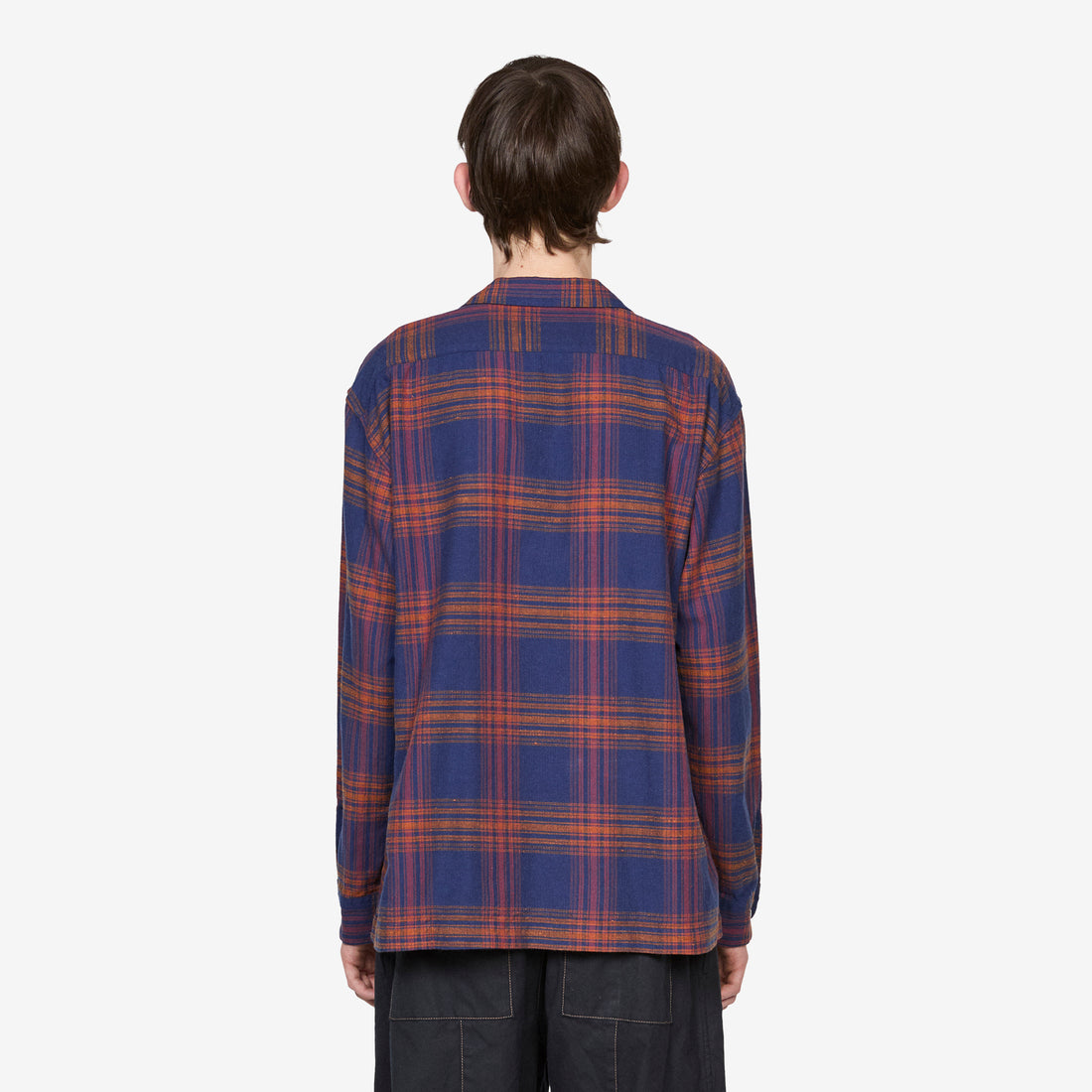 Vincent Nep Herringbone Plaid Shirt Red Shirts