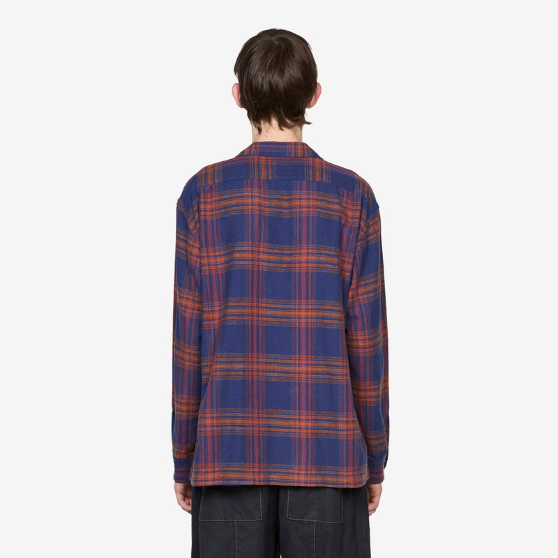 Vincent Nep Herringbone Plaid Shirt Red Shirts