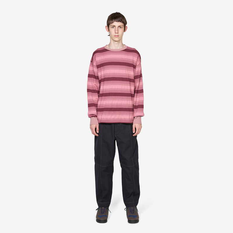 Skip Stripe Longsleeve T-Shirt Pink Tees