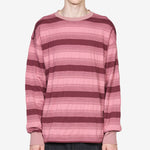 Skip Stripe Longsleeve T-Shirt Pink