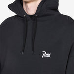 Embroidered Fire Panther Hooded Sweater Black