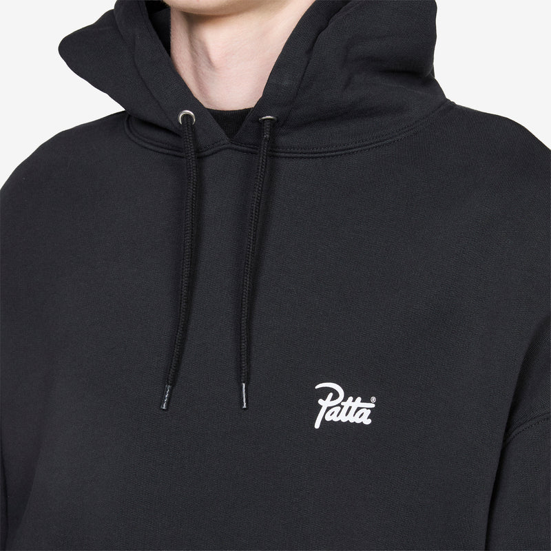 Embroidered Fire Panther Hooded Sweater Black Jumpers