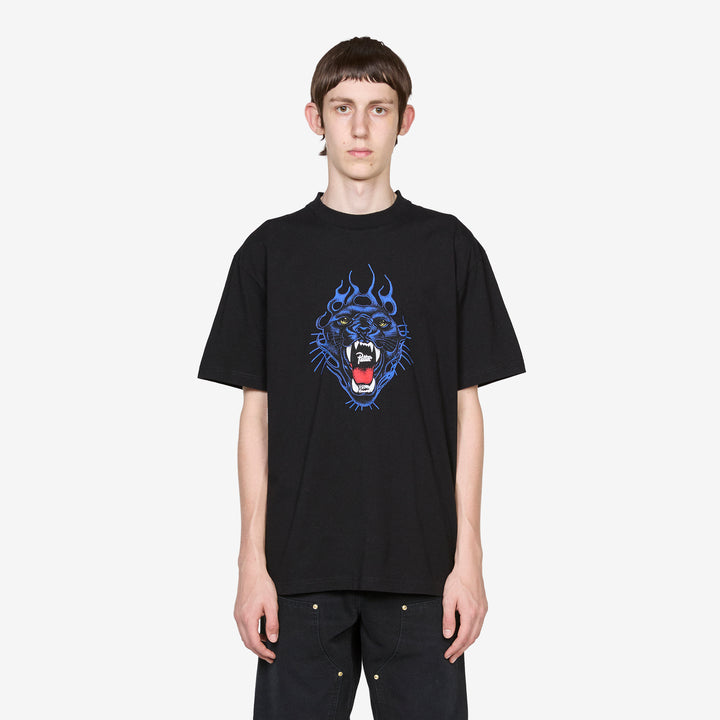 Fire Panther T-Shirt Black Front