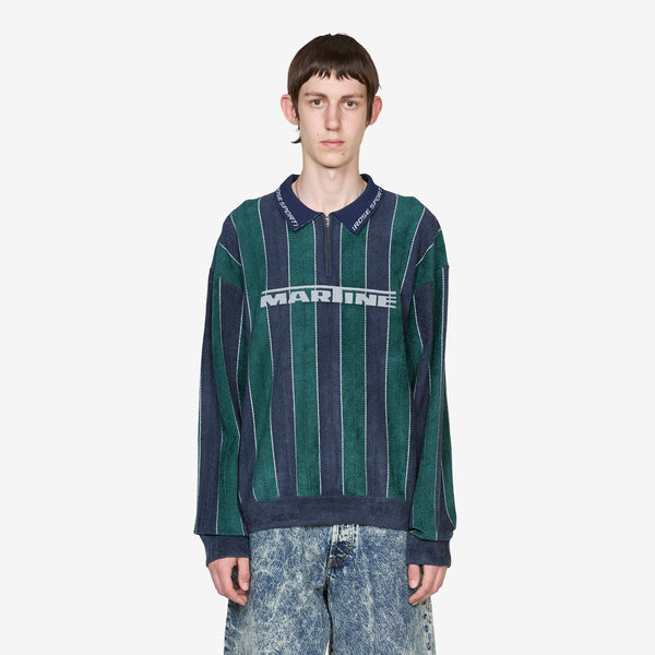 Sporty Logo Polo Green Jumpers