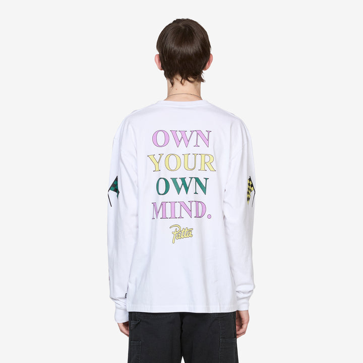 Own Your Own Mind Long Sleeve T-Shirt White