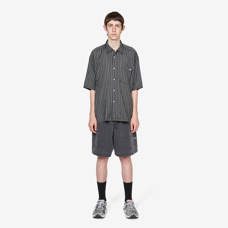 T/C Check Open Collar Shirt Green Shirts